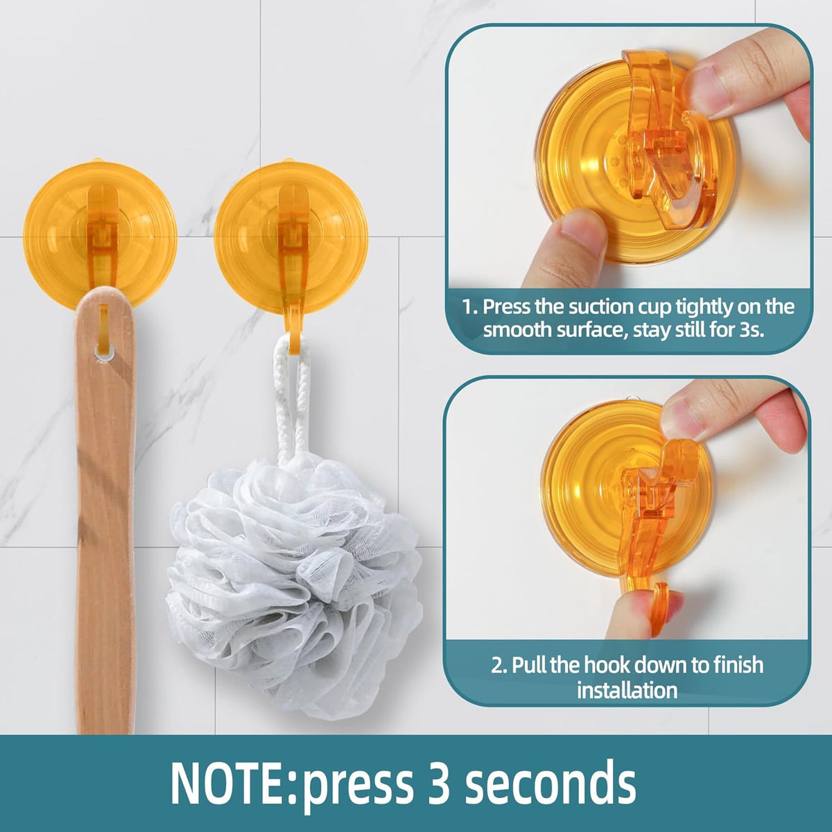 Antimbee Suction Cup Hooks,10 Pack Wreath Hangers for Front Door, Removable Small Suction Cups for
