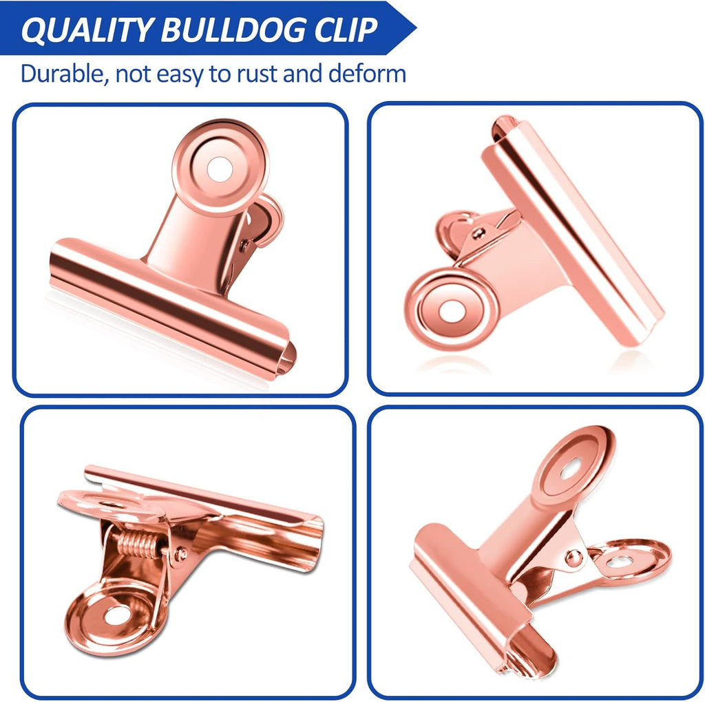 10 Pack Large Metal Hinge Clips 2.5 Inches Bull Hinge Paper Clips Bulldog Clips for Crafts, Photo