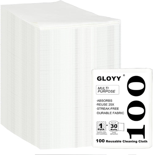 100 Count Disposable Cleaning Towels and Dish Cloths,Super Absorbent Dishcloths,Multi-Surface