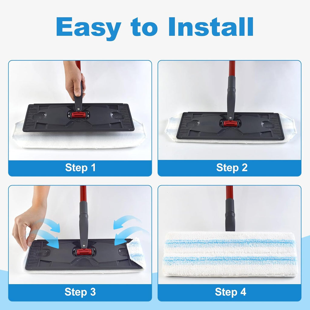 3PCS Replacement Mop Pads for O-Cedar H2prO Flat Mop System,Microfiber Mop Pad Easy Clean for All