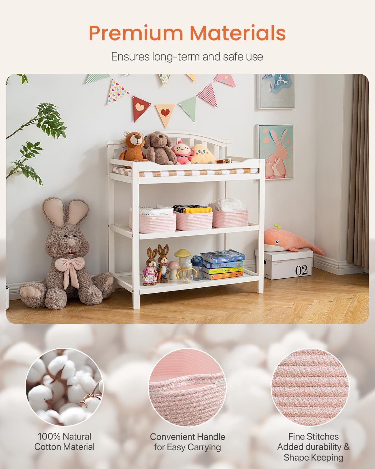 Small Woven Basket, 12 x 8 x 4.5 Inches, Storage Basket for Organizing, Cute Small Rope Shelf