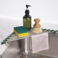 Tomorotec Triangle Roll-Up Dish Drying Rack for Sink Corner Small Foldable Stainless Steel Over The