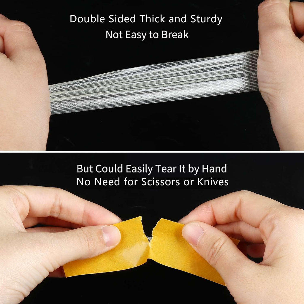 Double Sided Tape Heavy Duty, 2" x 66FT(20m), Universal High Tack Strong Wall Adhesive with