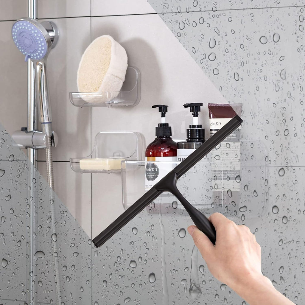 Ettori Shower Squeegee for Glass Doors, Squeegee for Shower Glass Door, Window and Car Glass
