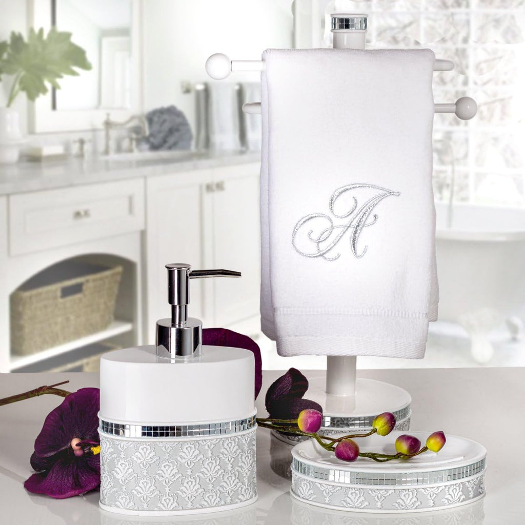 Creative Scents Mirror Damask Soap Dish for Bathroom, Decorative Dry Bar Holder, Best Dishes for