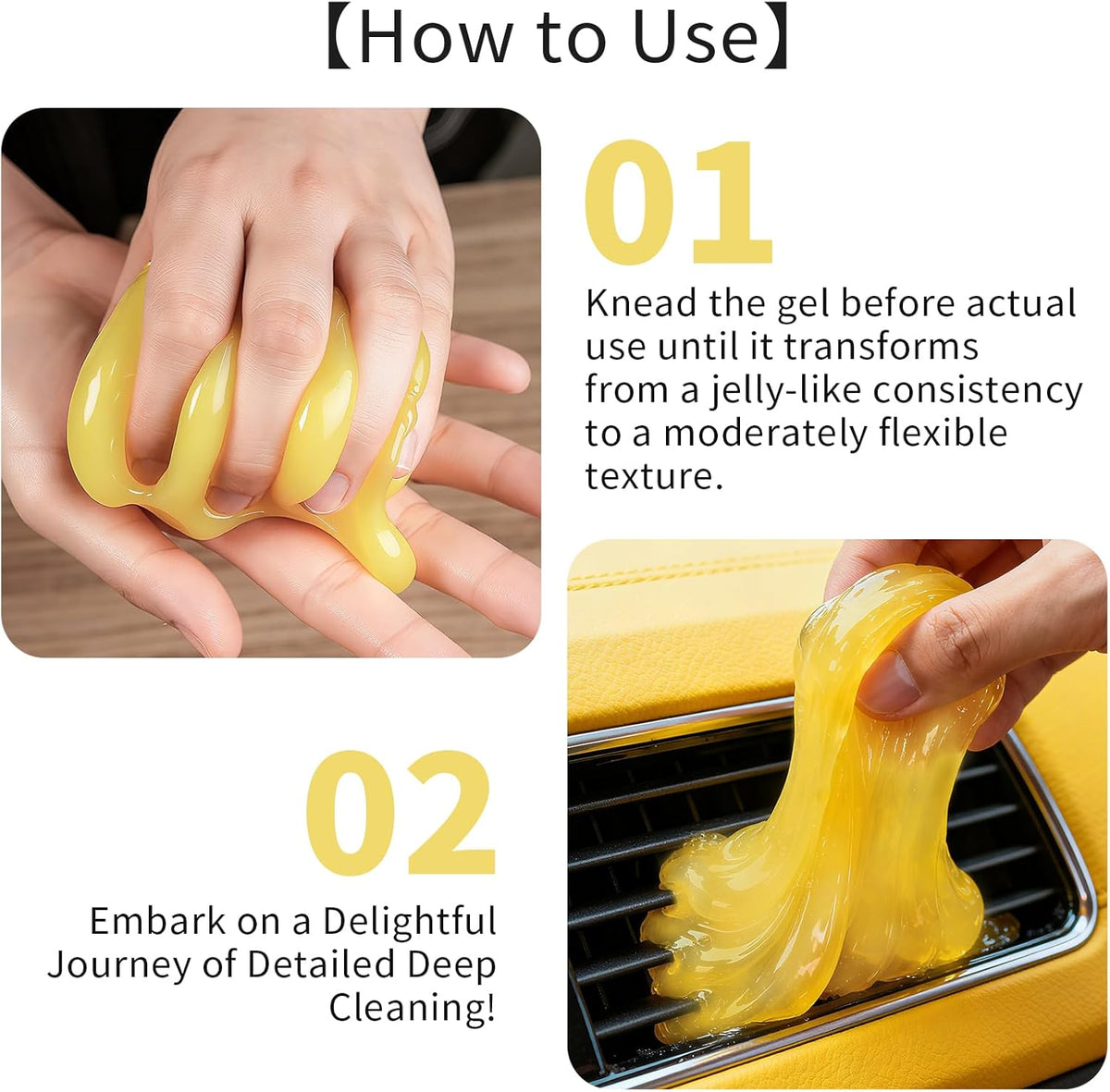 ASFSKY Car Cleaning Gel (Purple,Grape) Dust Cleaning Putty Universal Car Interior Cleaner Keyboard