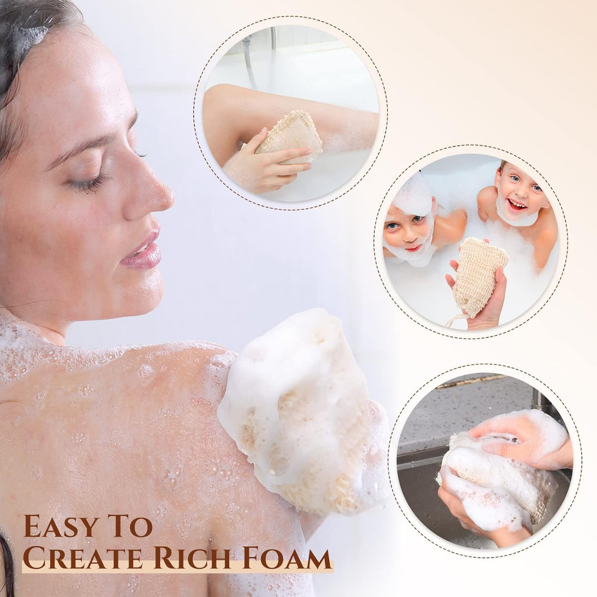 Rtteri 200 Pcs Soap Exfoliating Bag, Natural Sisal Soap Pouch Saver Body Shower Bar Mesh Body Net
