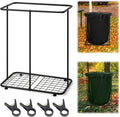 Vrisa Garden Trash Bag Holder Stand Outdoor Leaf Bag Holder Metal Wire Garbage Bag Holder Frame