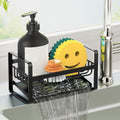 Sponge Holder for Kitchen Sink,Stainless Steel Kitchen Sink Organizer with Auto Draining
