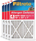 Filtrete 18x30x1 AC Furnace Air Filter, MERV 11, MPR 1000, Micro Allergen Defense, 3-Month Pleated