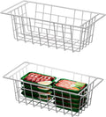 SANNO Chest Freezer Baskets Organizer, Deep Freezer Baskets Bin Sturdy Metal Wire freezer storage