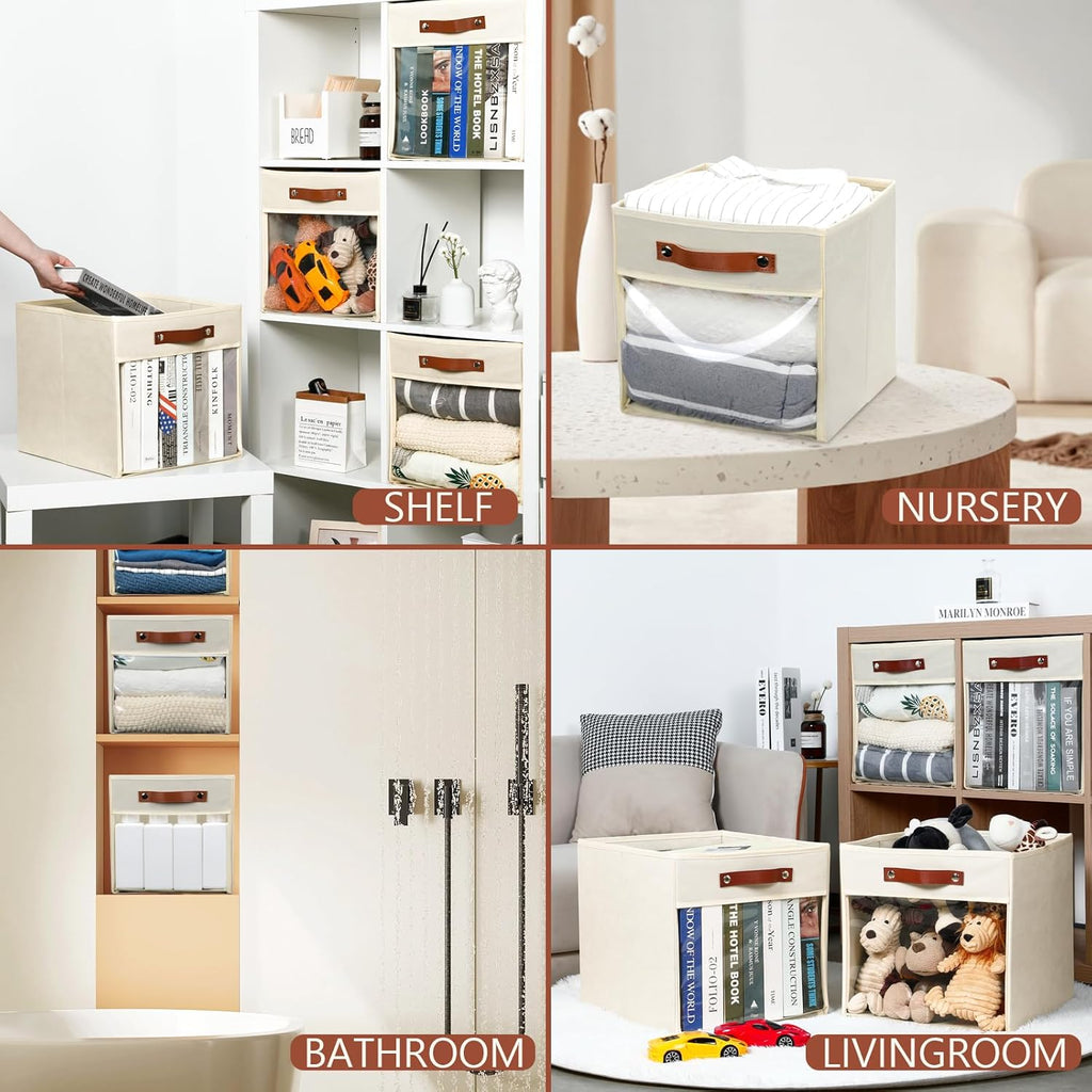 HNZIGE 11 x 11 Storage Cubes Bins for Storage Organizer,Shelf Fabric Storage Bin for Cube