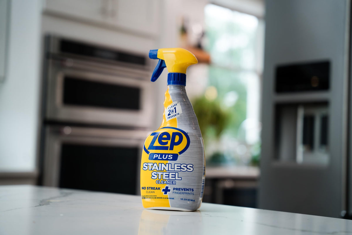 Zep Plus Stainless Steel Cleaner - 32 Fl OZ - R53512-2-in-1 benefits clean while preventing future
