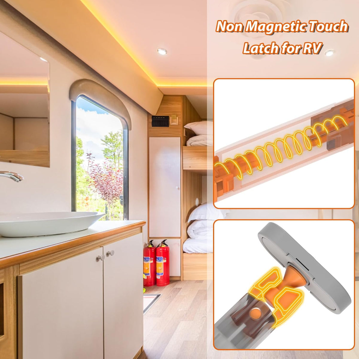 Push to Close Cabinet Latch, Jiayi 10 Pack Push Open Hardware, Cabinet Press Out Latch for Door