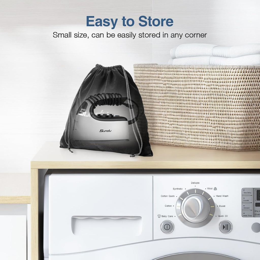 Sundu Mini Travel Iron with Steam,1000W Portable Non-Stick Soleplate Steam Small Iron for Quilting