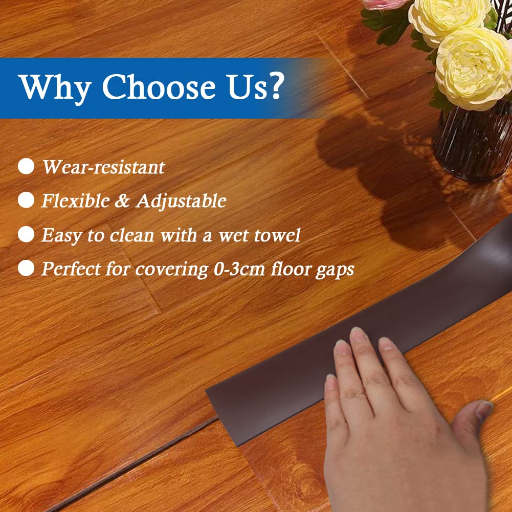 Floor Transition Strip Self Adhesive Floor Cover Strips Laminate 1.57" Wide Vinyl Flat Divider