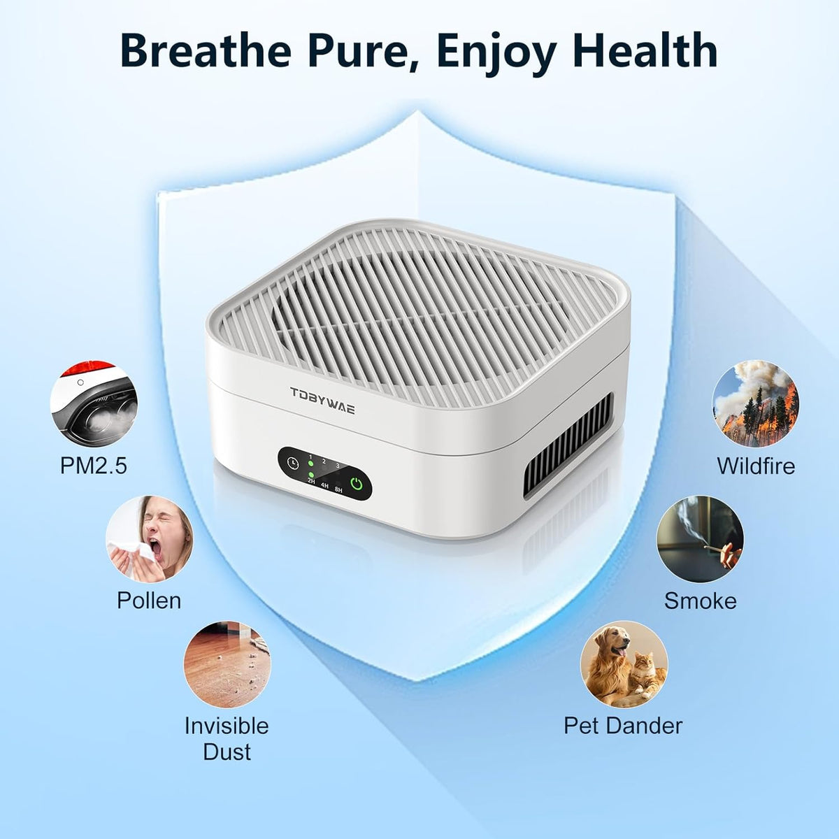 Air Purifiers for Home – True HEPA Air Purifier for Pets, Smoke & Allergies | 600 Sq Ft Coverage |