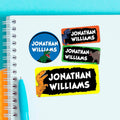 Personalized Name Tag Stickers for Kids (130+ Pack) | Dinosaur Waterproof Labels for School