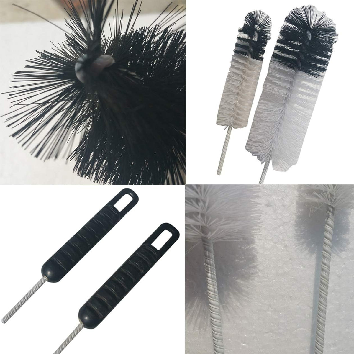 NewFerU Bottle Cleaning Brushes Long Handle Thin, Small Big Wire Cleaner Bendable Flexible for