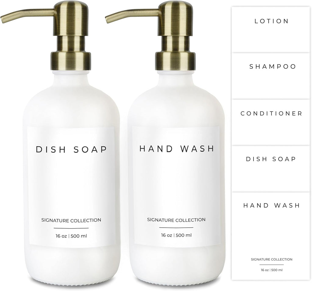 Emerson Soap Dispenser, Dish Soap Dispenser for Kitchen, Soap Dispenser Bathroom Set, Hand Soap