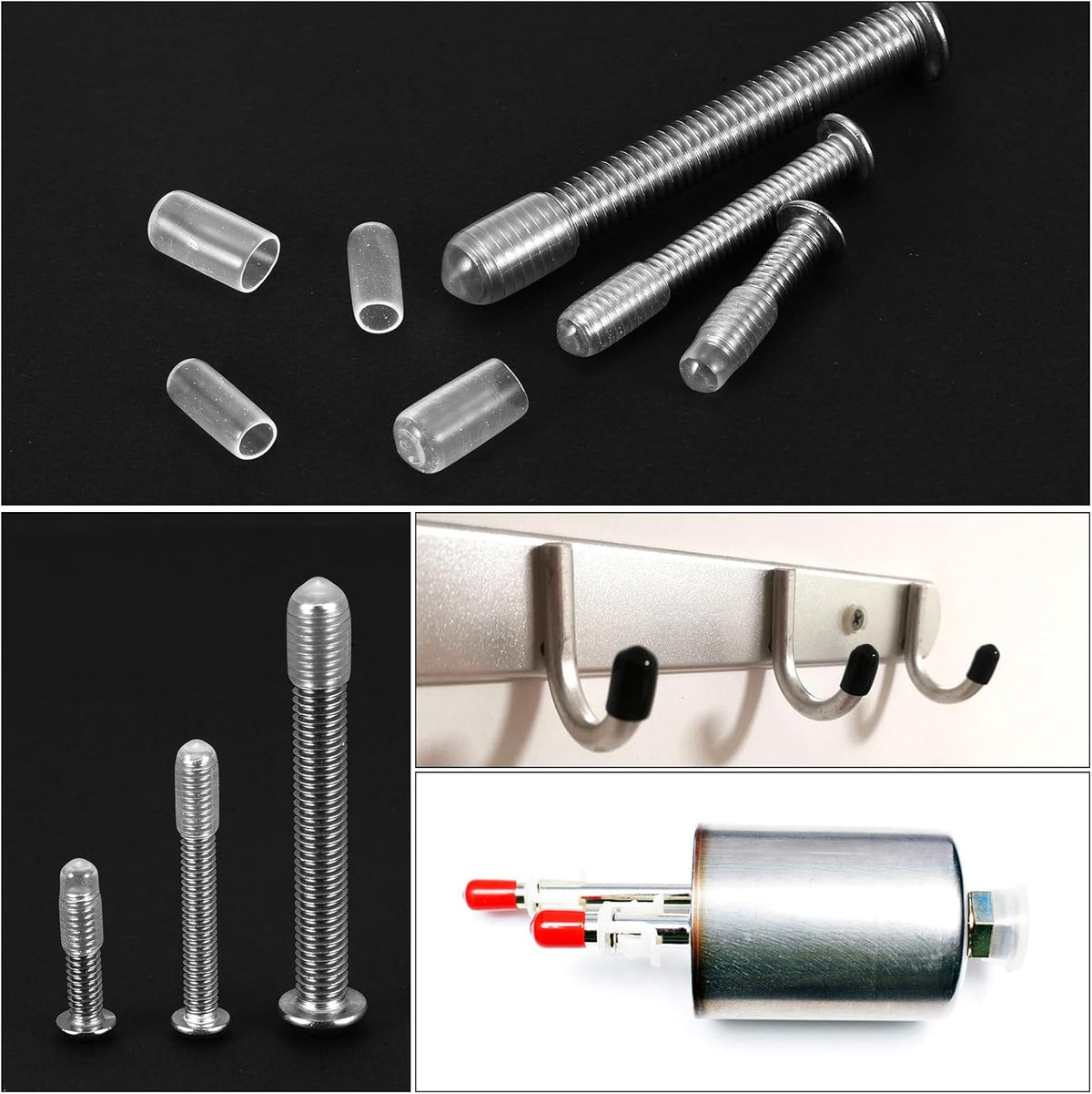 uxcell 20pcs Rubber End Caps Protective Caps 8.5mm ID Vinyl PVC Round Tube Bolt Cap Cover Screw