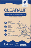 CLEARALIF Laundry Detergent Sheets, Fresh Linen, 64 Load, CLEARALIF Laundry Detergent Strips Eco