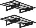 2-Pack 1.5x3FT Garage Shelving 17.7-inch-by-35.8-inch Wall Shelf Garage Storage Rack Wall Mounted