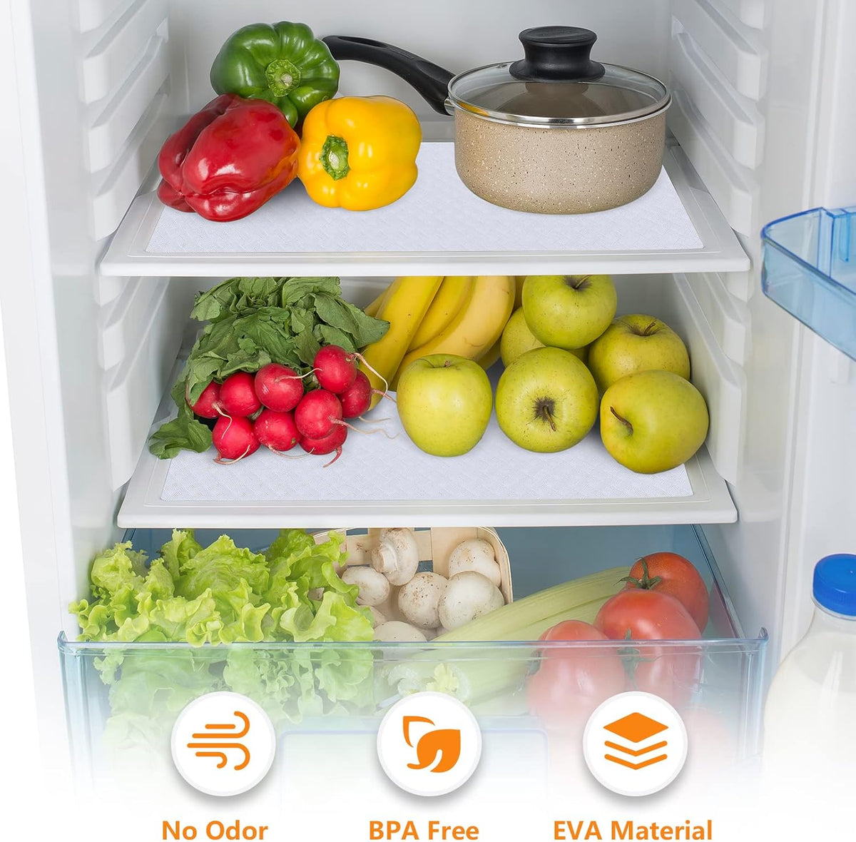 Shelf Liners for Kitchen Cabinets Refrigerator Liners Waterproof & Oil-Proof Kitchen Cupboard Liner