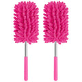 Mini Duster for Cleaning, 360° Bendable Hand Dusters with Extension Pole, Washable Small Duster for