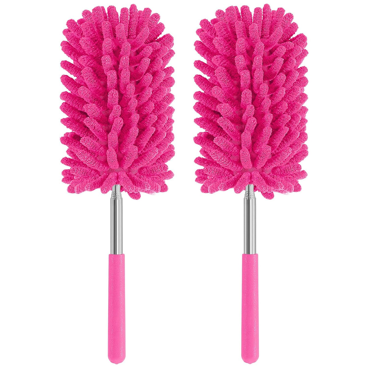Mini Duster for Cleaning, 360° Bendable Hand Dusters with Extension Pole, Washable Small Duster for