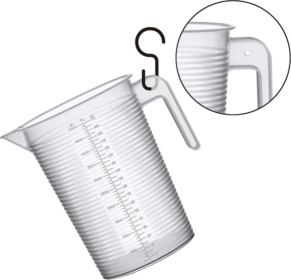 Amazing Abby - Michelle - 128-Ounce (1-Gallon, 4-Quart) Unbreakable Plastic Measuring Pitcher