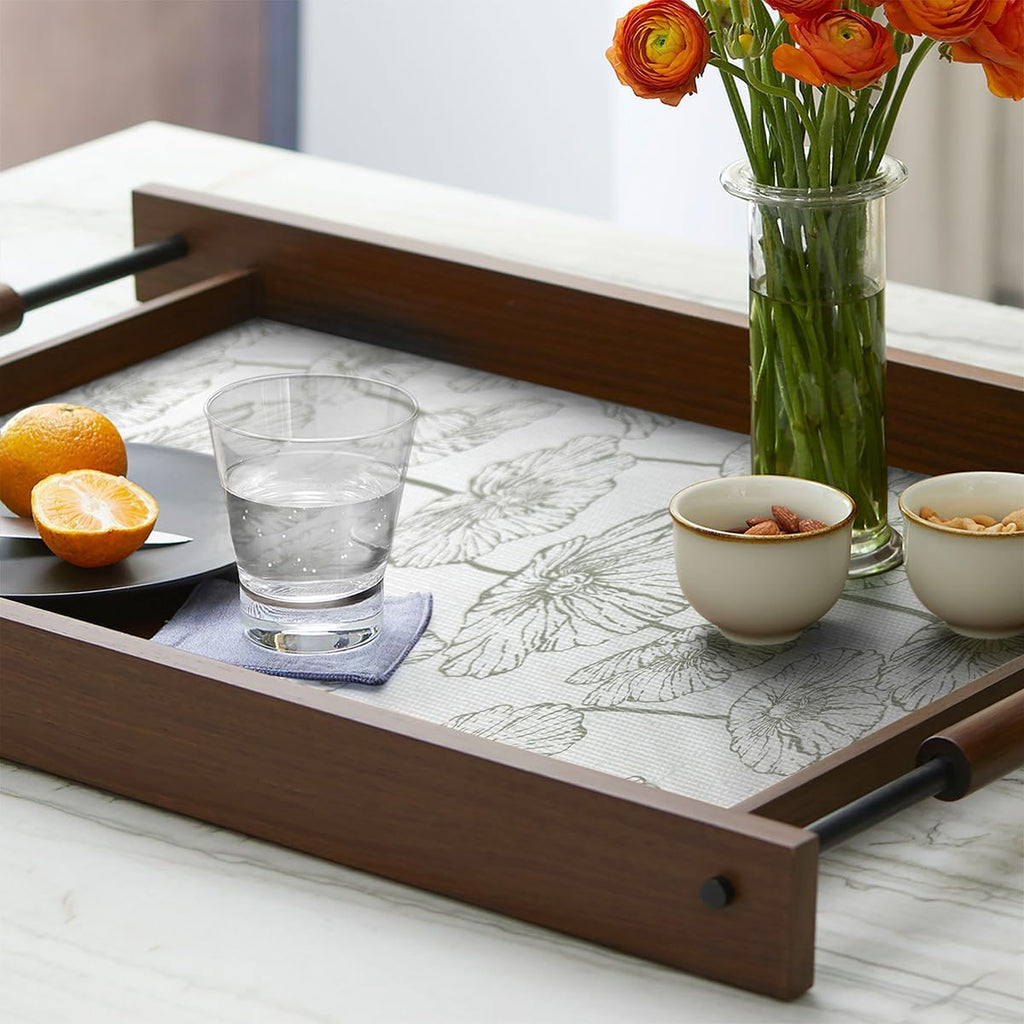 Shelf Liner for Kitchen Cabinets Non Adhesive Kitchen Drawer Liner,Non-Slip Lotus Cabinet Liner