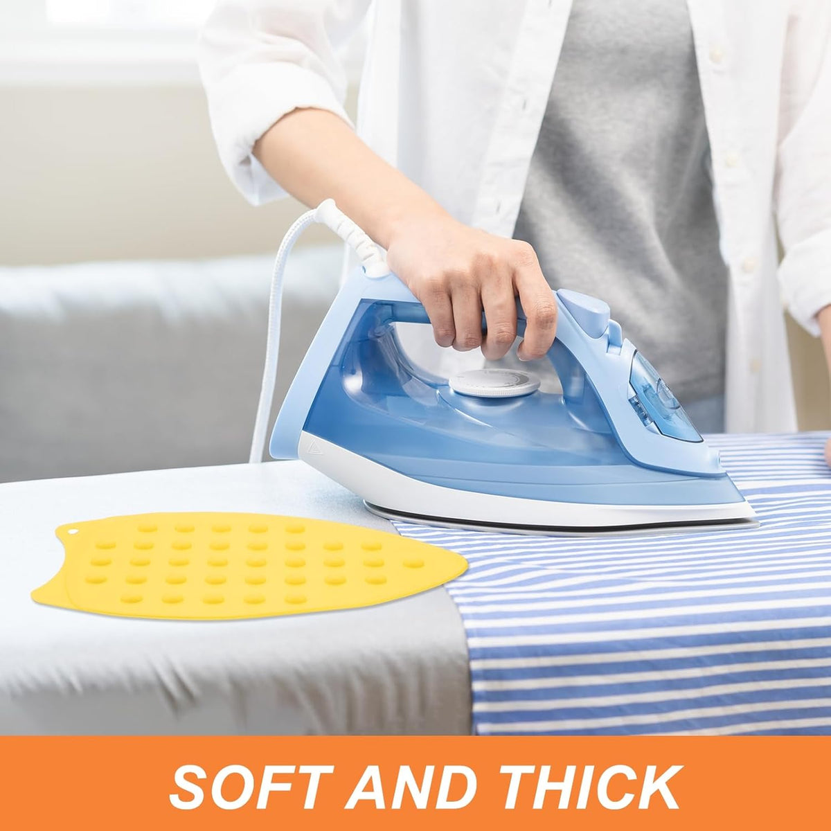 PATIKIL Silicone Iron Rest Pad, Multipurpose Hot Heat Resistant Iron Rest Plate Protective Pad for