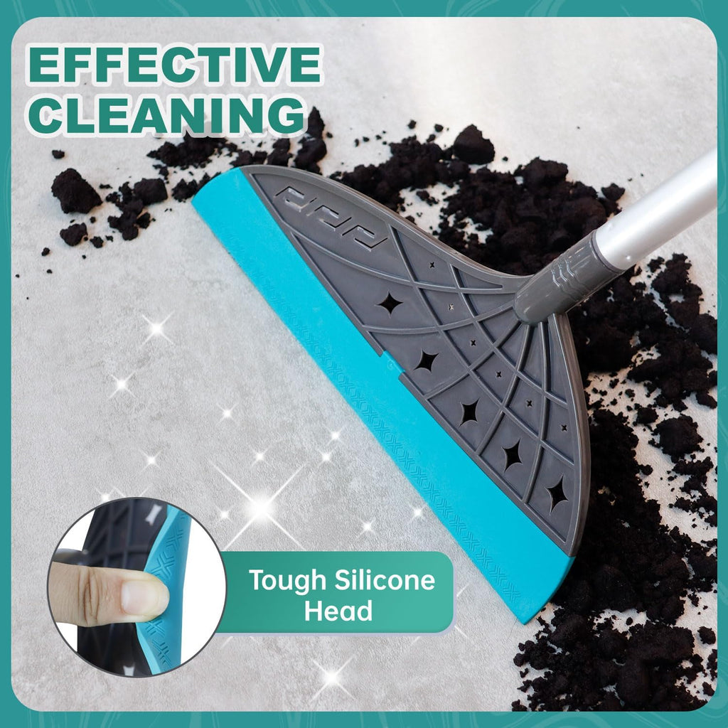 Magic Air Broom, Silicone Broom Floor Squeegee for Glass and Floors with 60’’ Long Aluminum