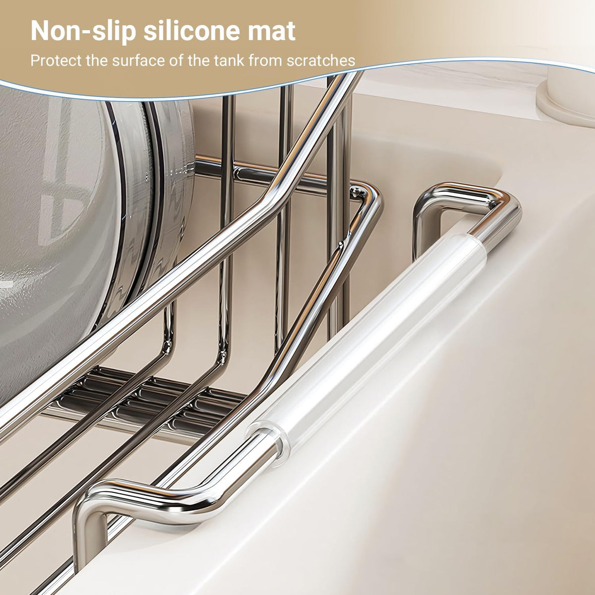 304 Stainless Steel Over Sink Counter Top Perfect Dish Drainer, Extendable Drainage Basket Drying