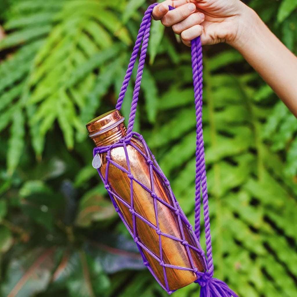 6 PCS Silk Rope Set - 32 Feet Long Nylon Proof Rope Cord and Soft Braided Ropes Black & Purple