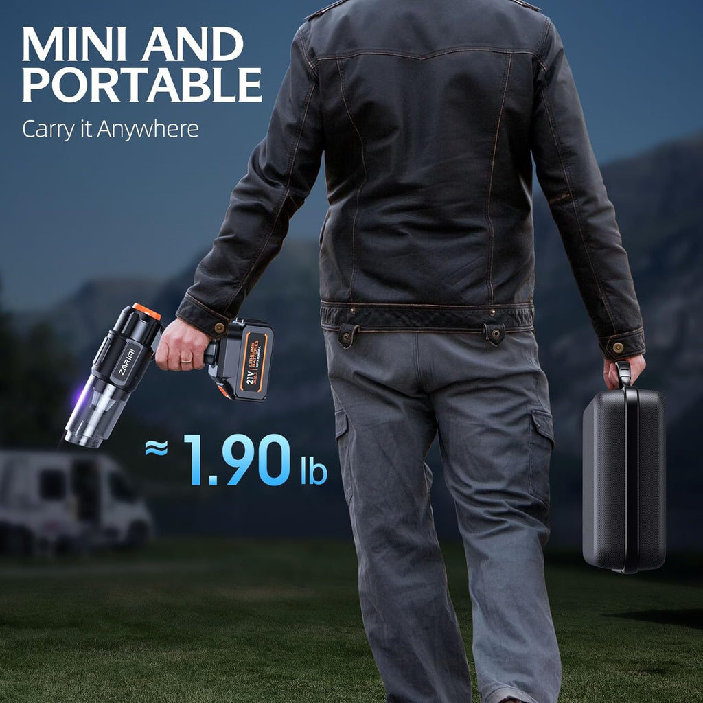 Car Vacuum Portable Cordless, 40000Pa High Power Dust Buster, 6-in-1 Handheld Vacuum Cleaners for