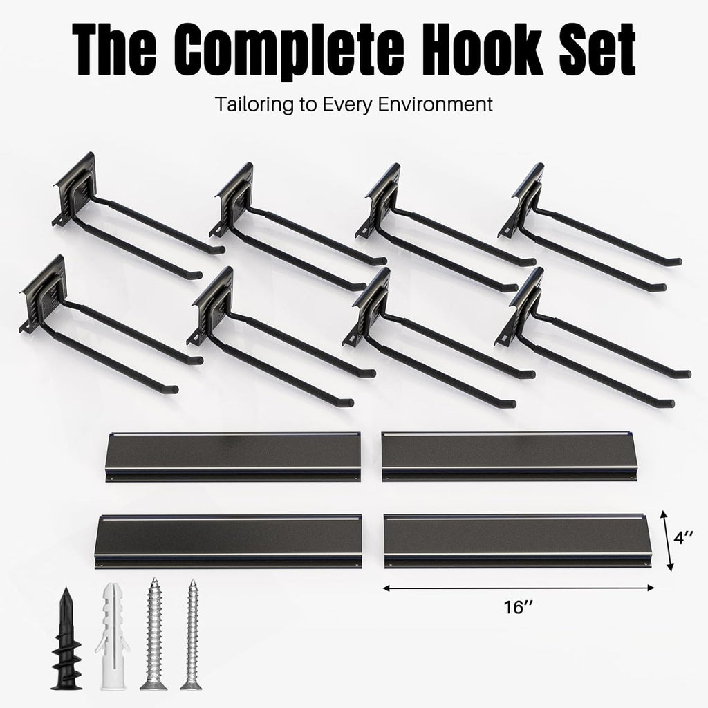 Garage Garden Tool Organizer Wall Mount, Heavy Duty Garage Tool Storage Rack 64 Inches, Max Load