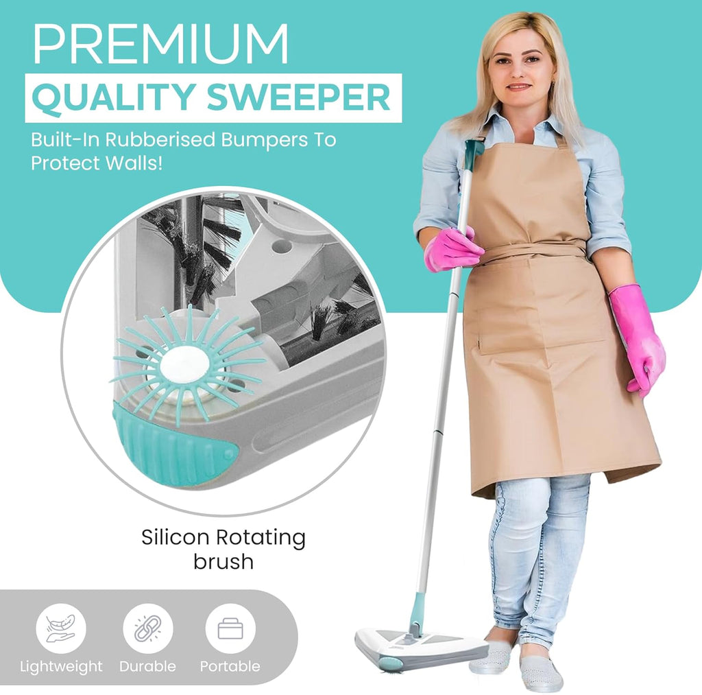 Zippi Sweeper Standard - 2025 New and Improved Lightweight Sweeper, Perfect for Short Carpet
