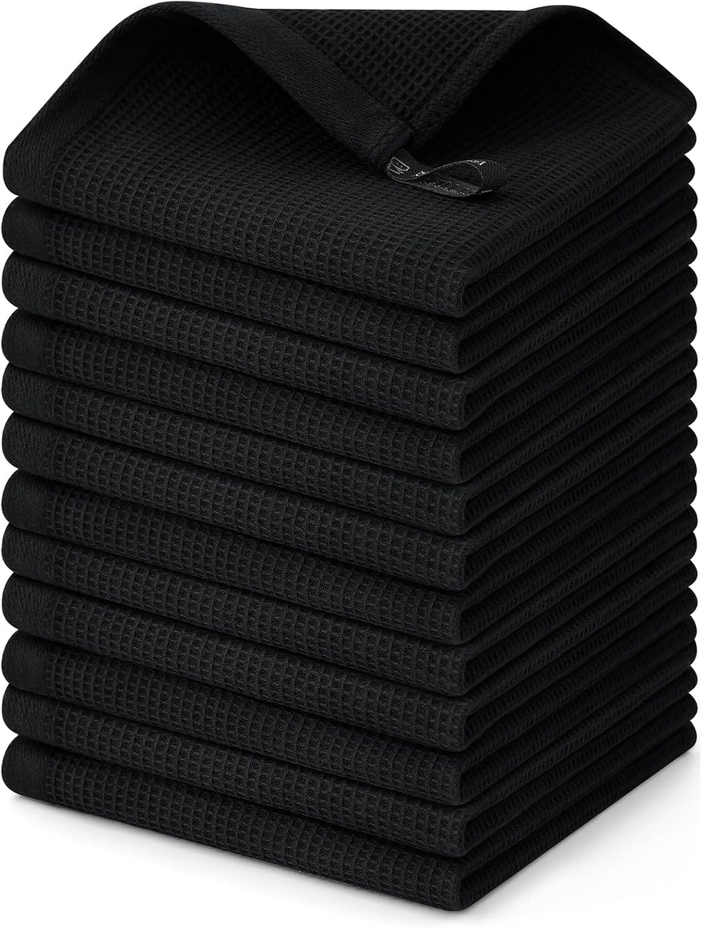 Homaxy 100% Cotton Waffle Weave Dish Cloths - 12 Pack Soft and Absorbent Dish Towels - 12 x 12