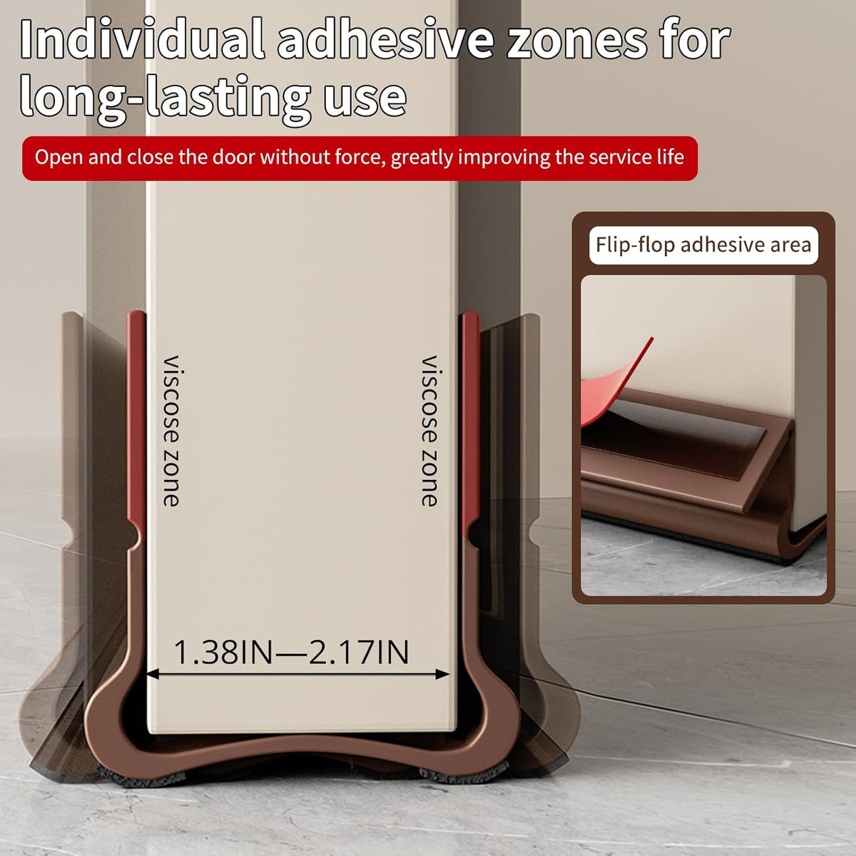 New Upgrade 36.6 inch Under Door Draft Stopper Free Cutting Length， for Bottom of Door，Under Door