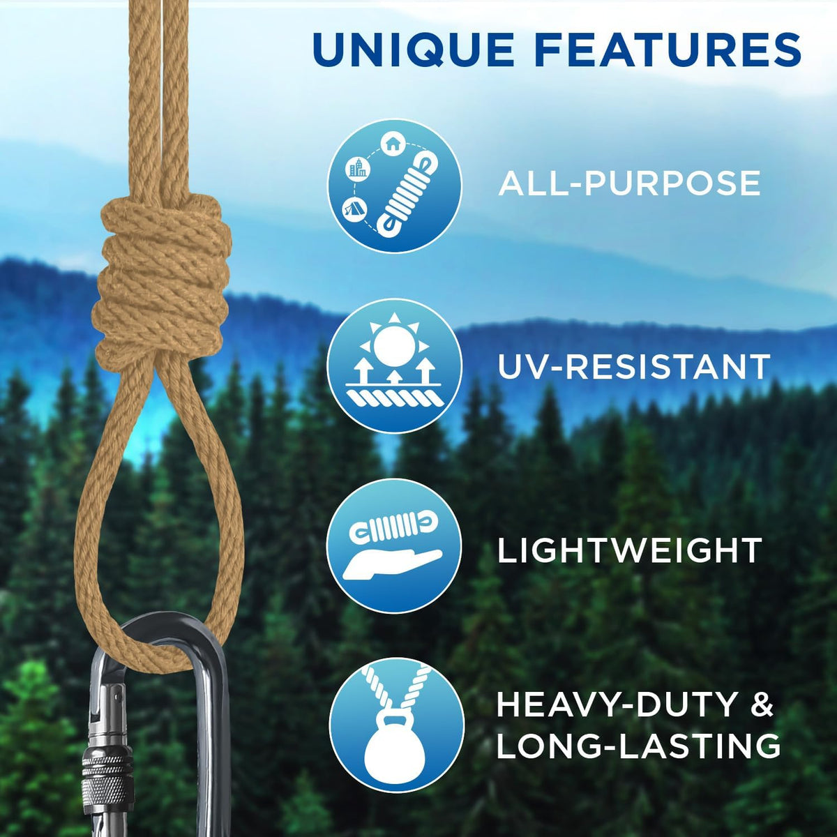 TECEUM Cotton Rope 3/16” (5 mm) – 100 FT – Strong All-Purpose Braided Rope – Natural Cotton – for