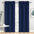 DWCN Navy Blue Blackout Curtains for Living Room 84 Inch Length 2 Panels Set Window Drapes Thermal