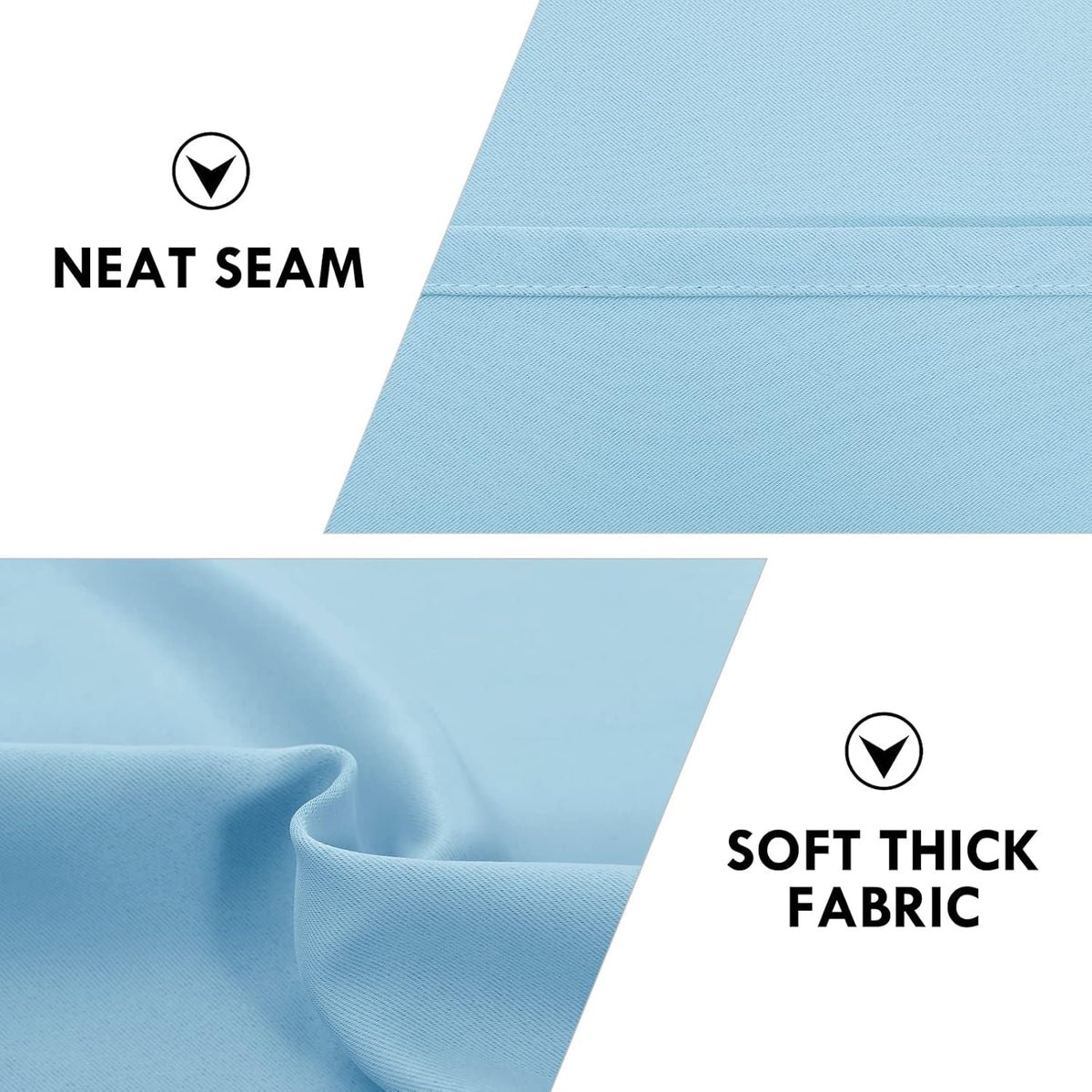 DWCN Blackout Curtains for Bedroom - Thermal Insulated Privacy Energy Saving Rod Pocket Drapes for