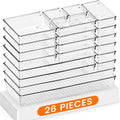 Criusia Drawer Organizer, 26 Pack Clear Plastic Drawer Organizer Bins, Versatile Organization and