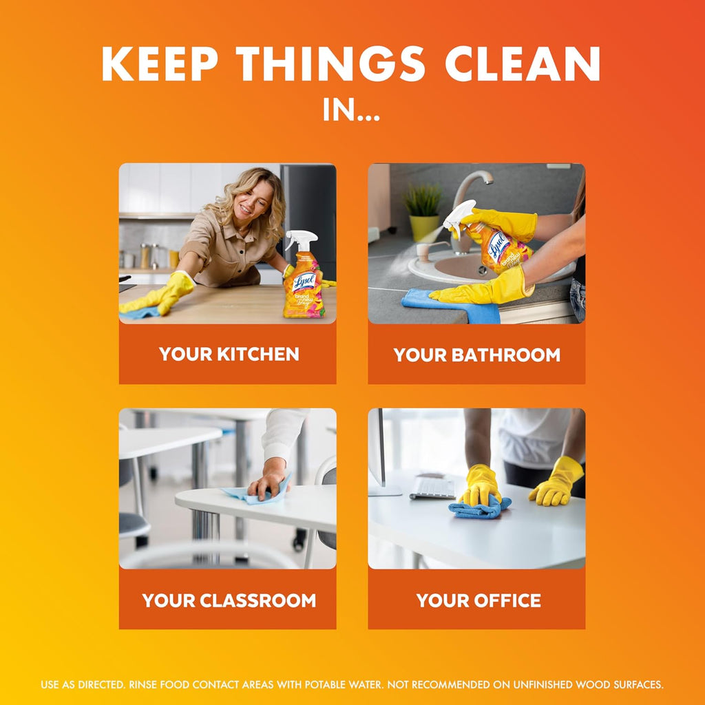 Lysol All Purpose Cleaner Spray, Multi-Purpose Disinfecting Spray, Kitchen & Bathroom Cleaner