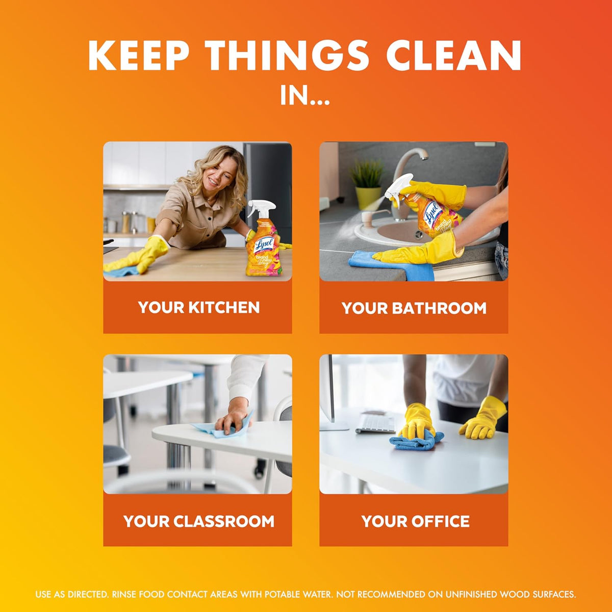 Lysol All Purpose Cleaner Spray, Multi-Purpose Disinfecting Spray, Kitchen & Bathroom Cleaner