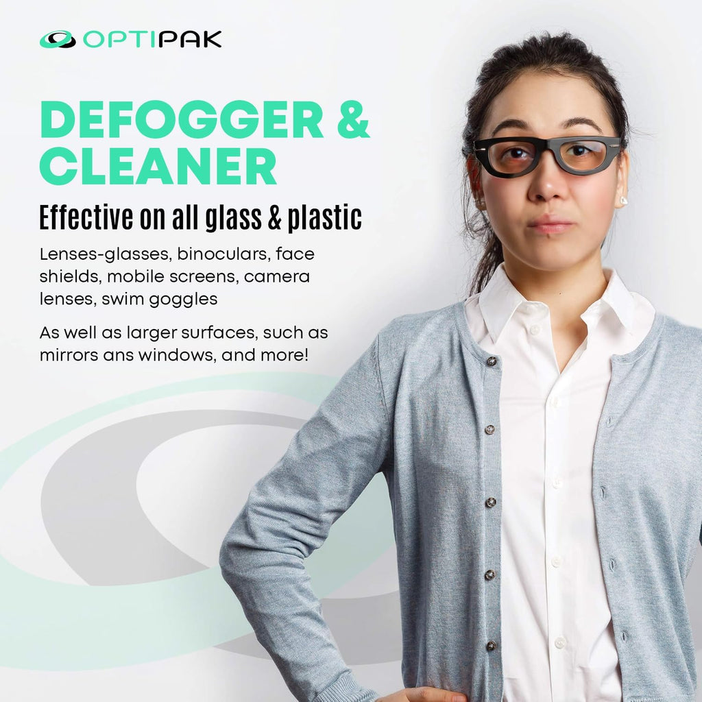 Opti-Pak Anti-Fog Pre-moistened Wipes for Glasses, Binoculars, Face Shields, Ski Masks or Swim