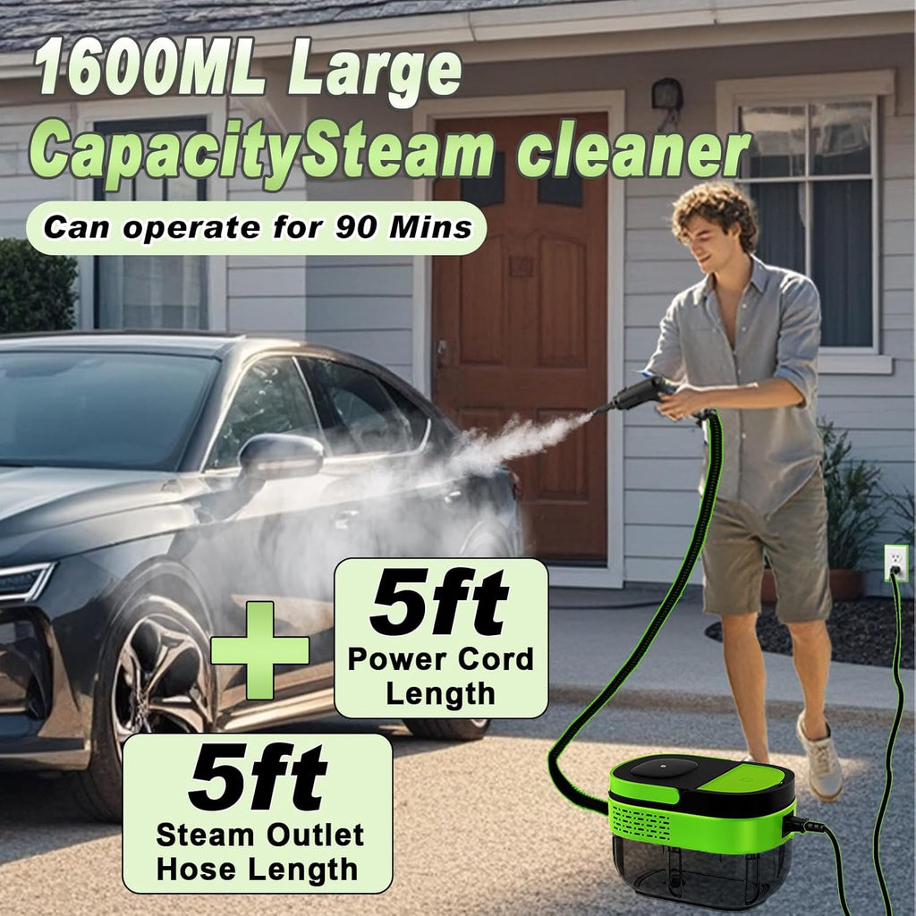 2500W Handheld Steam Cleaner,Portable Car Steamer For Auto Detailing,High-Temperature and Pressure