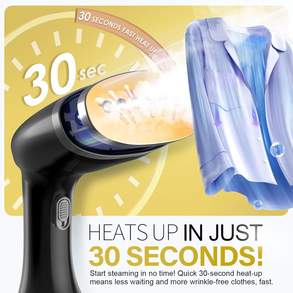 Steamer for Clothes, 1800W Fast Heat-up Clothes Steamer Handheld Garment Steamer with 3 Steam